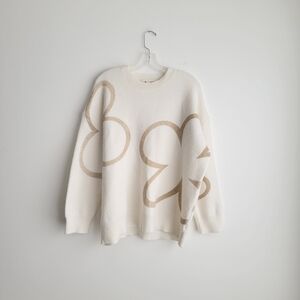 HER ENTIRE NAME SAYS GRACE Cream Multi Soft Knit Oversize Floral Sweater